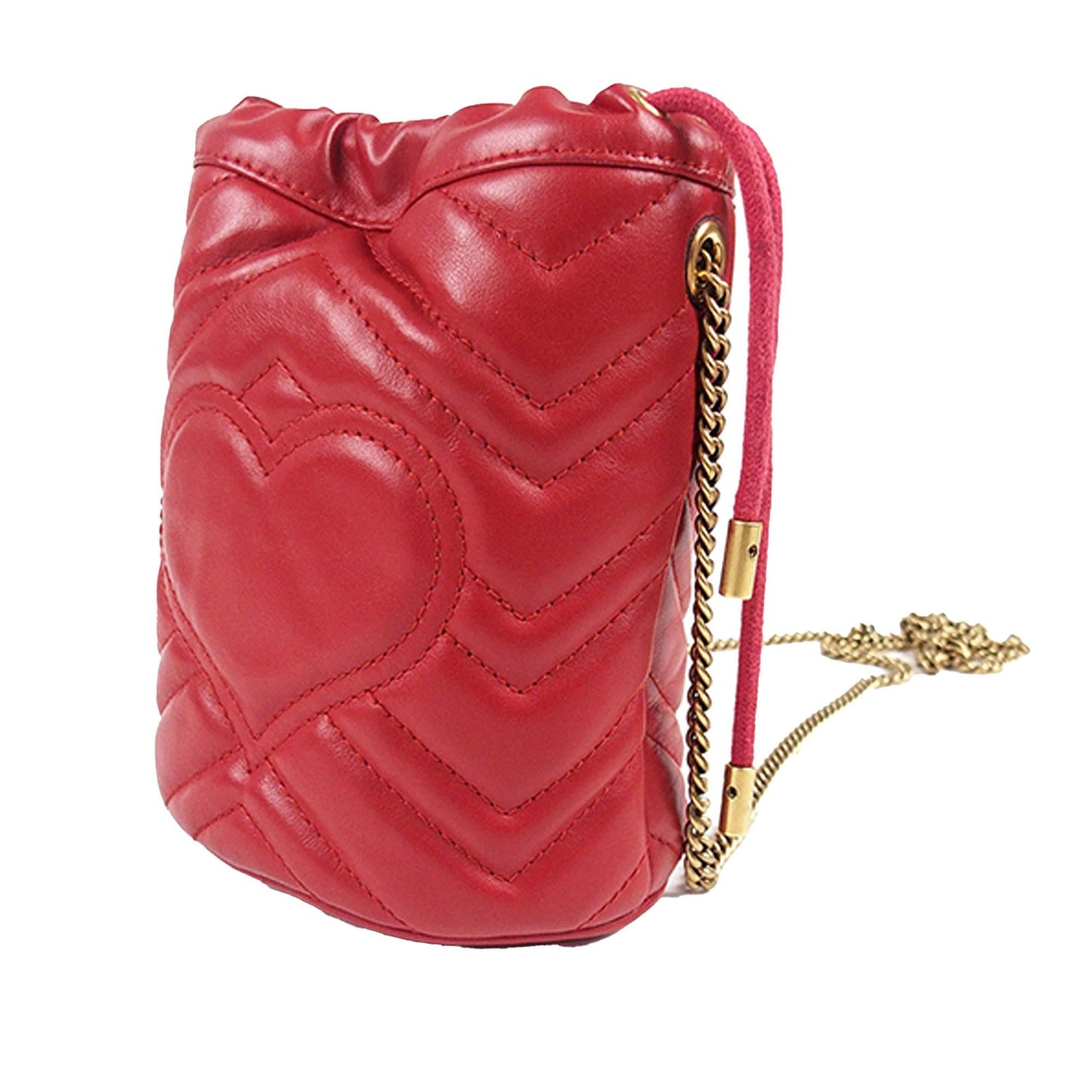 Gucci Mini GG Marmont Matelasse Bucket Bag (SHG-XIRopl)