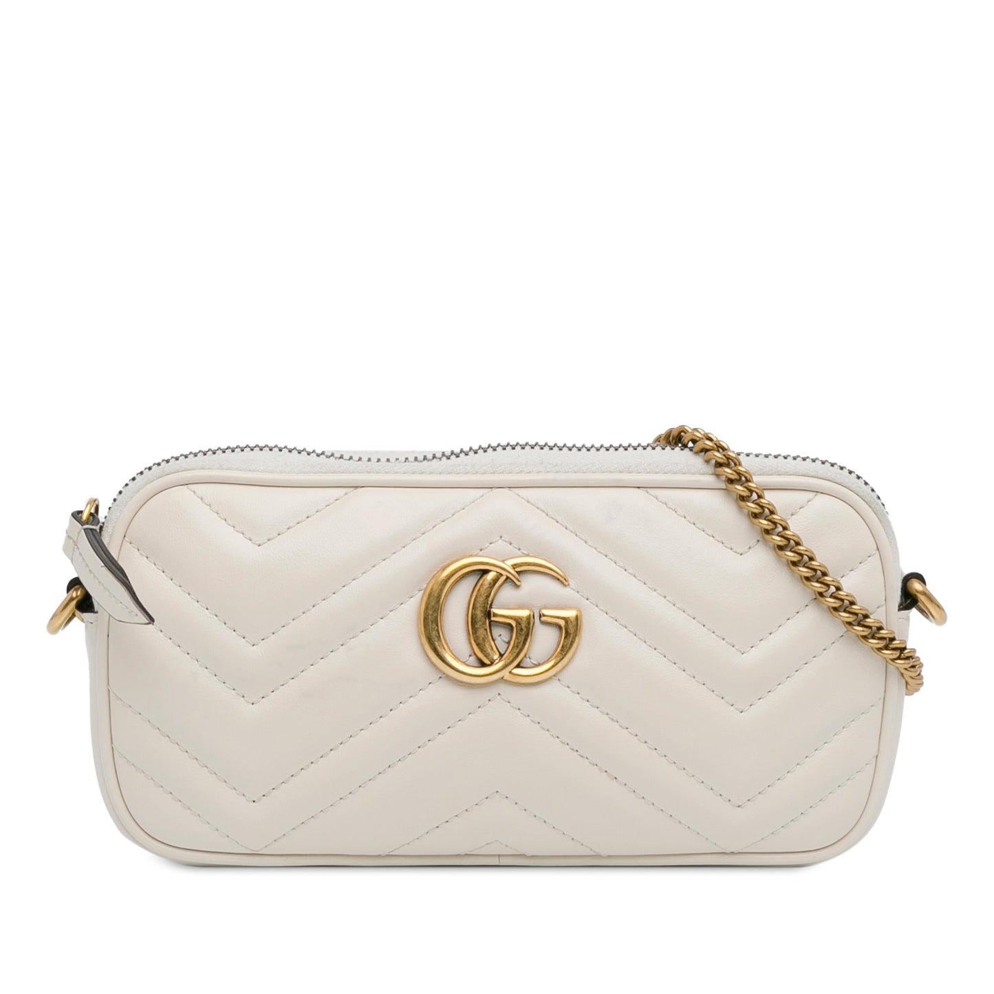 Gucci Mini GG Marmont Matelasse Camera Crossbody Bag (SHG-ORpyrF)