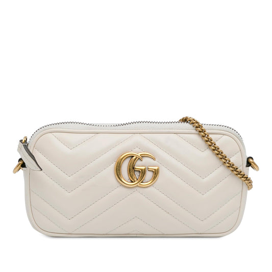 Gucci Mini GG Marmont Matelasse Camera Crossbody Bag (SHG-ORpyrF)