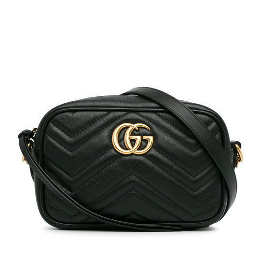 Gucci Mini GG Marmont Matelasse Crossbody Bag (SHG-FuNYR9)