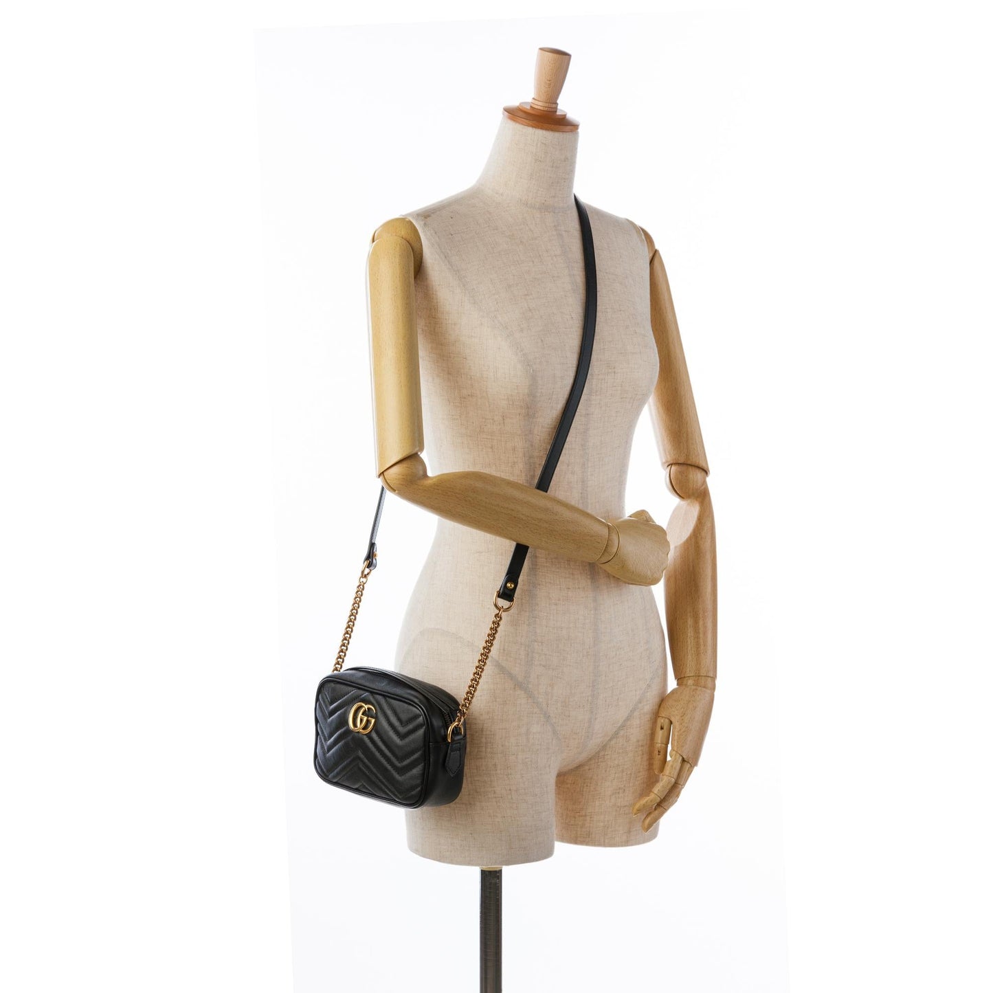 Gucci Mini GG Marmont Matelasse Crossbody Bag (SHG-FuNYR9)
