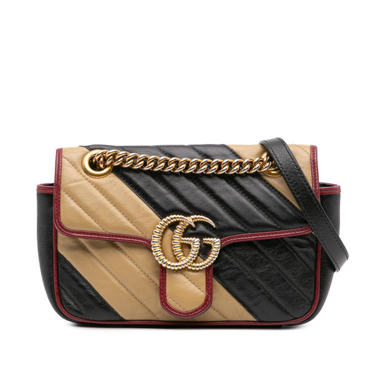 Gucci Mini GG Marmont Matelasse Leather Torchon Flap Crossbody