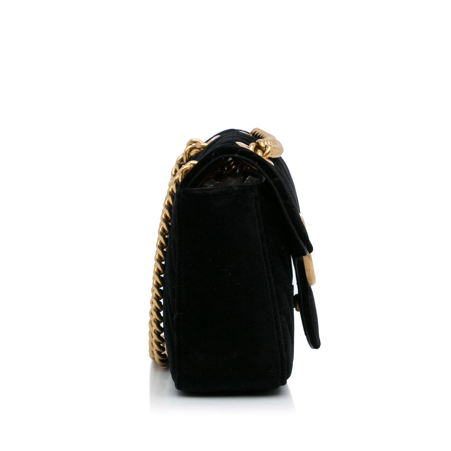 Gucci Mini GG Marmont Matelasse Velvet Crossbody (SHG-uTjykr)