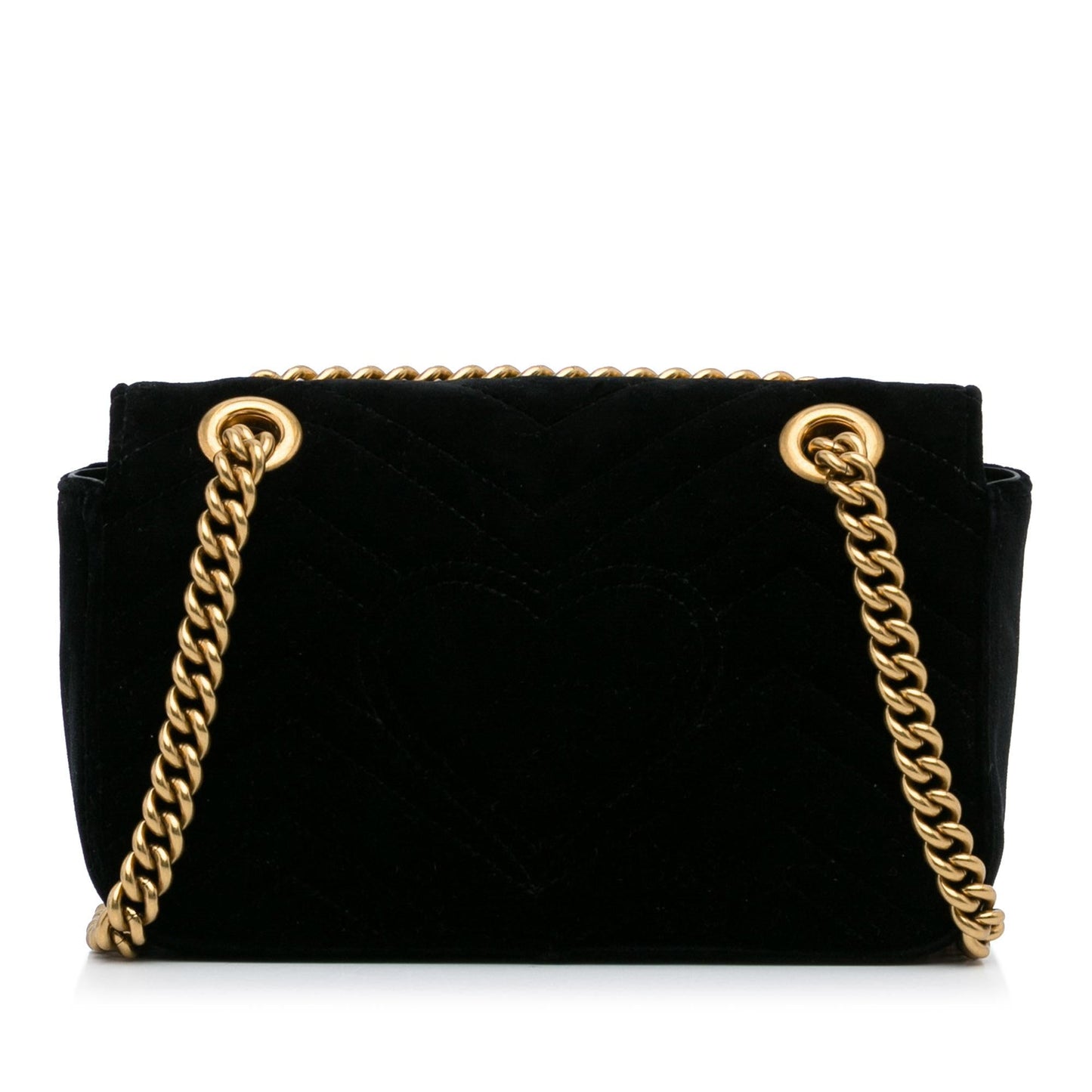 Gucci Mini GG Marmont Matelasse Velvet Crossbody (SHG-uTjykr)