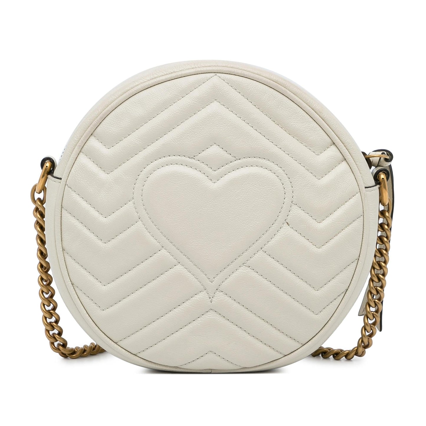 Gucci Mini GG Marmont Round Leather Crossbody Bag (SHG-Djif6j)