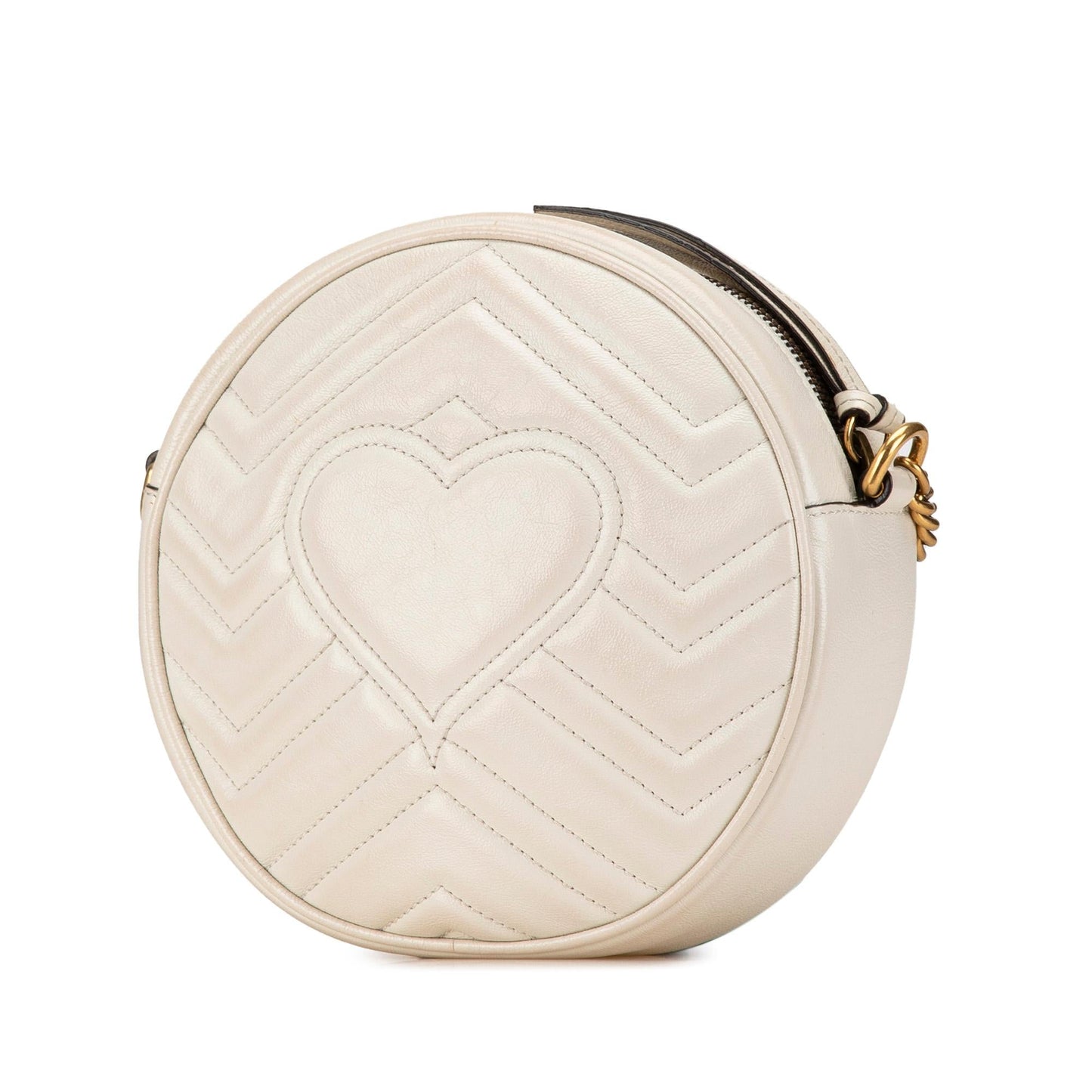 Gucci Mini GG Marmont Round Leather Crossbody