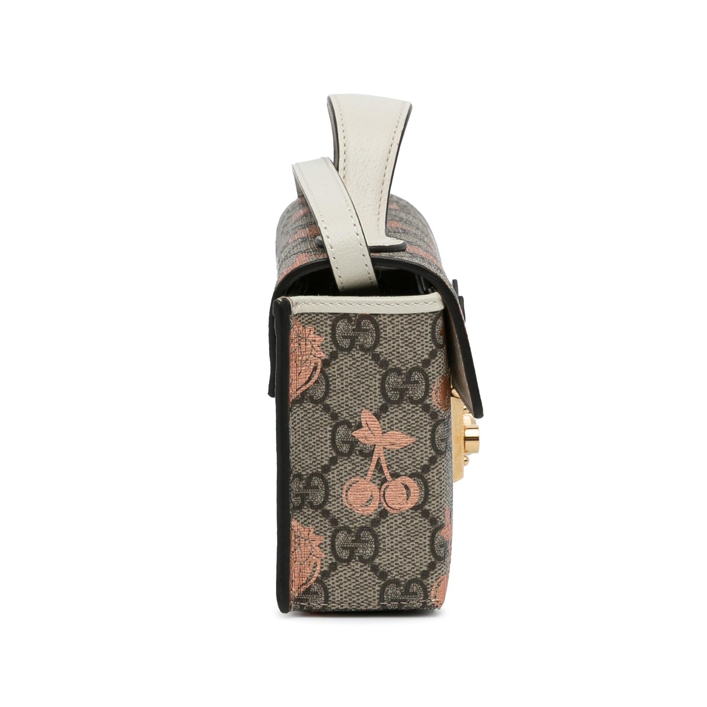 Gucci Mini GG Supreme Berry Padlock Satchel (SHG-0xk6RT)