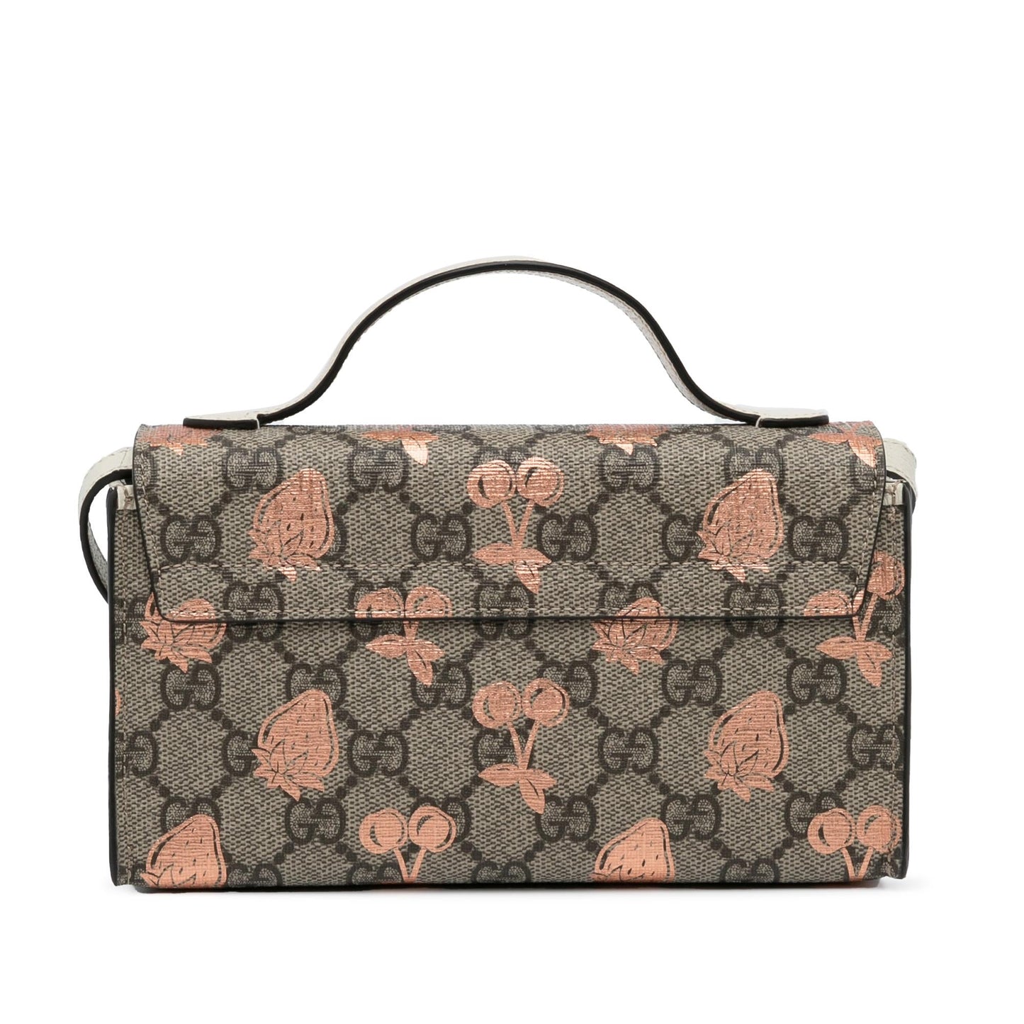 Gucci Mini GG Supreme Berry Padlock Satchel (SHG-0xk6RT)