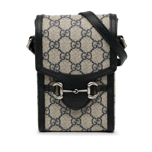 Gucci Mini GG Supreme Horsebit 1955 Crossbody Bag (SHG-SJQgQ9)