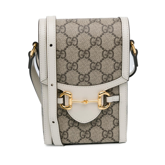 Gucci Mini GG Supreme Horsebit 1955 Crossbody Bag (SHG-aKOQUF)