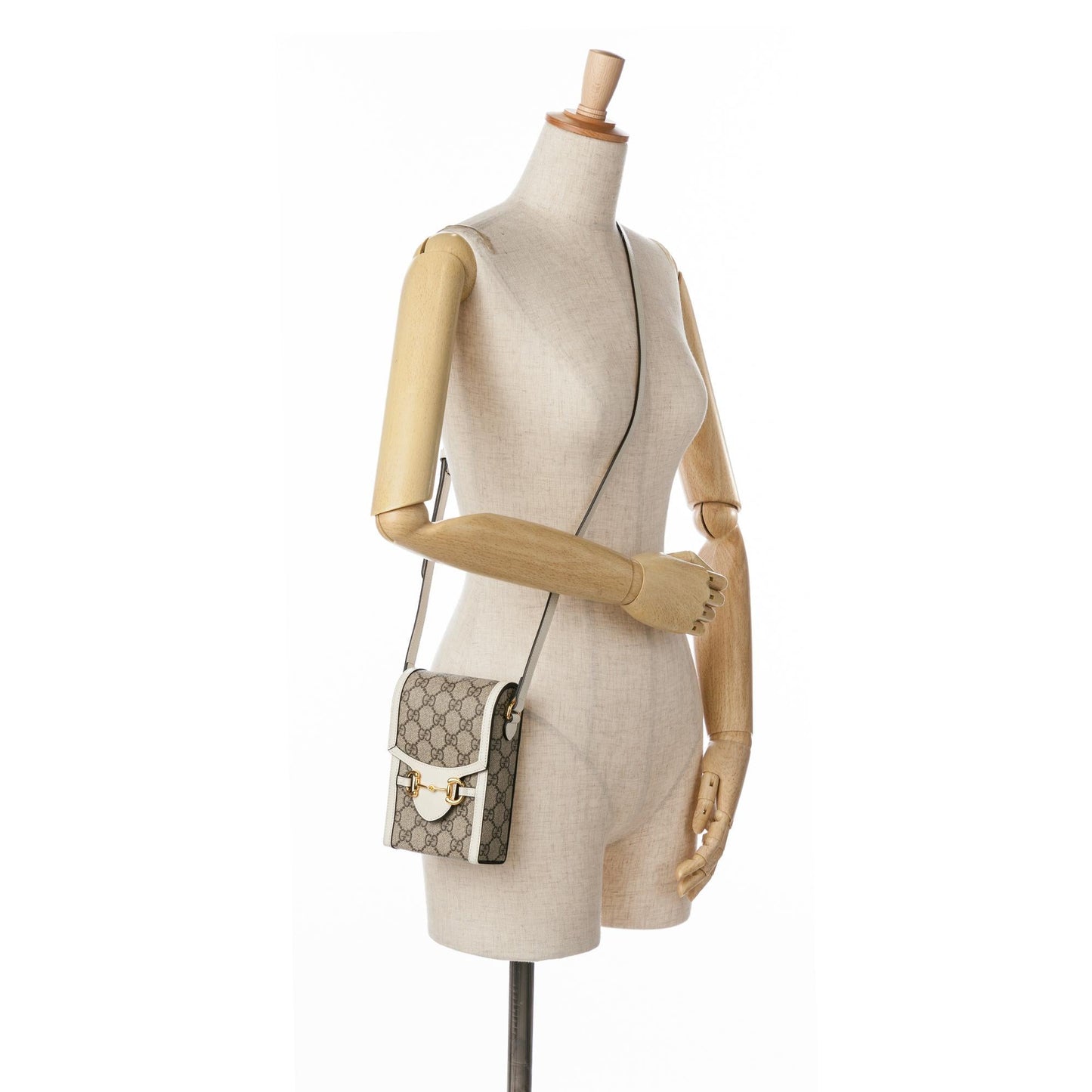 Gucci Mini GG Supreme Horsebit 1955 Crossbody Bag (SHG-aKOQUF)