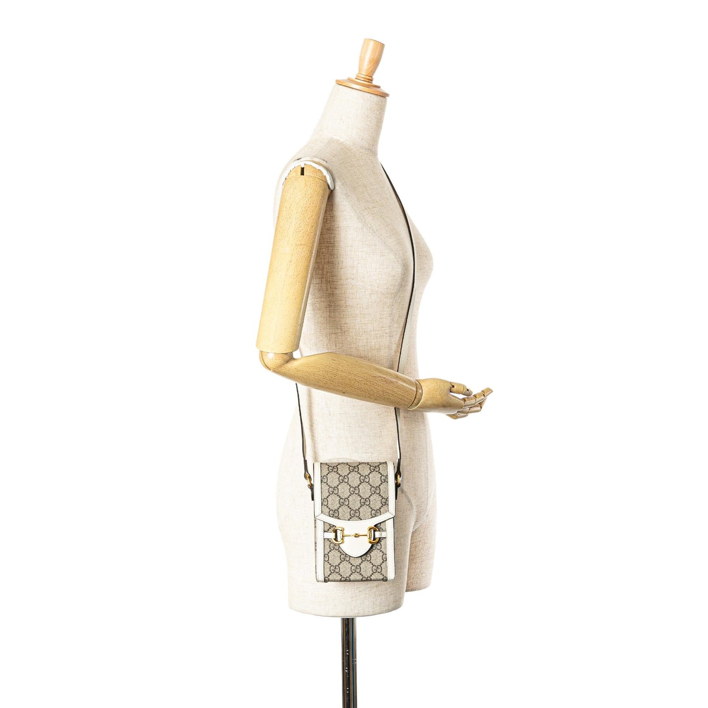 Gucci Mini GG Supreme Horsebit 1955 Crossbody Bag