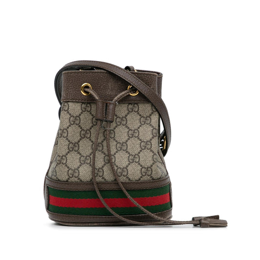 Gucci Mini GG Supreme Ophidia Bucket Bag (SHG-zGiwyY)