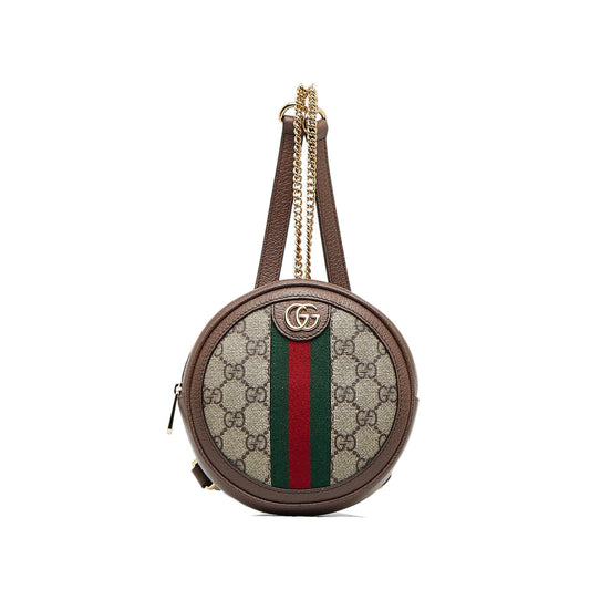 Gucci Mini GG Supreme Round Ophidia Backpack (SHG-3Pil5P)