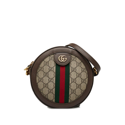 Gucci Mini GG Supreme Round Ophidia Crossbody (SHG-oKTNkt)