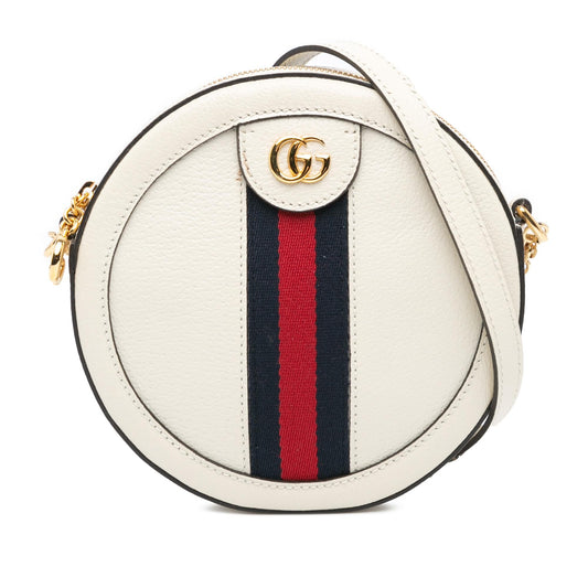 Gucci Mini Leather Ophidia Round Crossbody