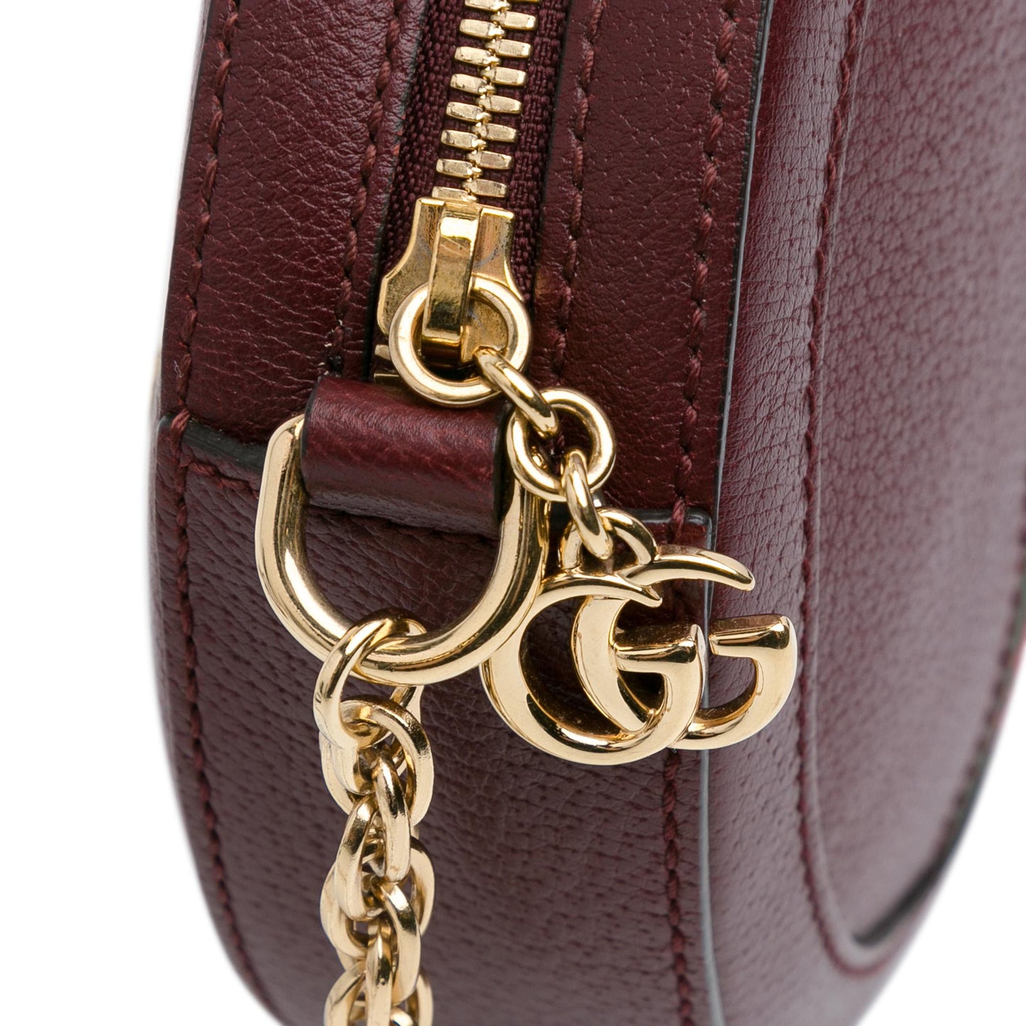 Gucci Mini Round Ophidia Leather Crossbody Bag (SHG-GPbMvF)