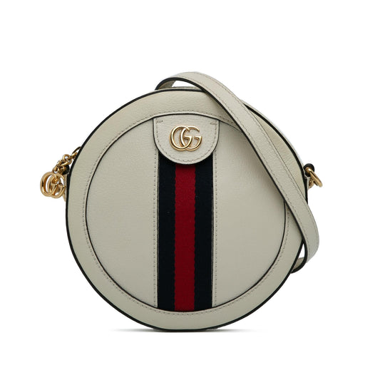 Gucci Mini Round Ophidia Leather Crossbody Bag (SHG-MKTErB)