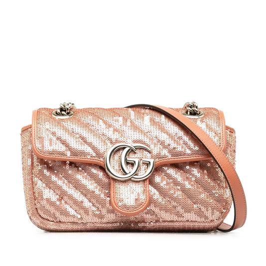 Gucci Mini Sequin GG Marmont Matelasse Crossbody Bag
