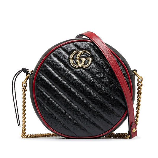 Gucci Mini Torchon GG Marmont Round Crossbody Bag (SHG-eGqyXA)
