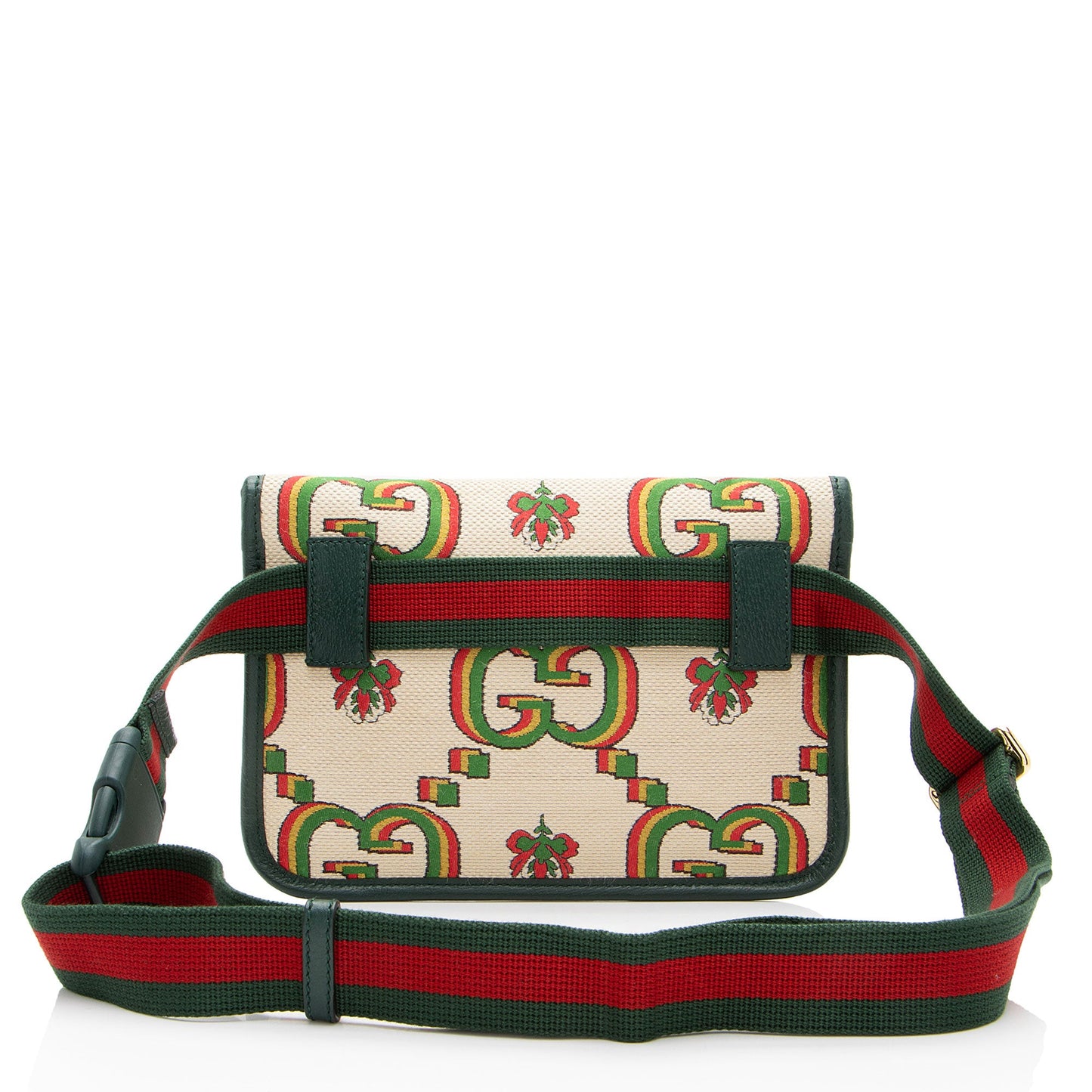 Gucci Jumbo GG Canvas Embroidered Floral Belt Bag