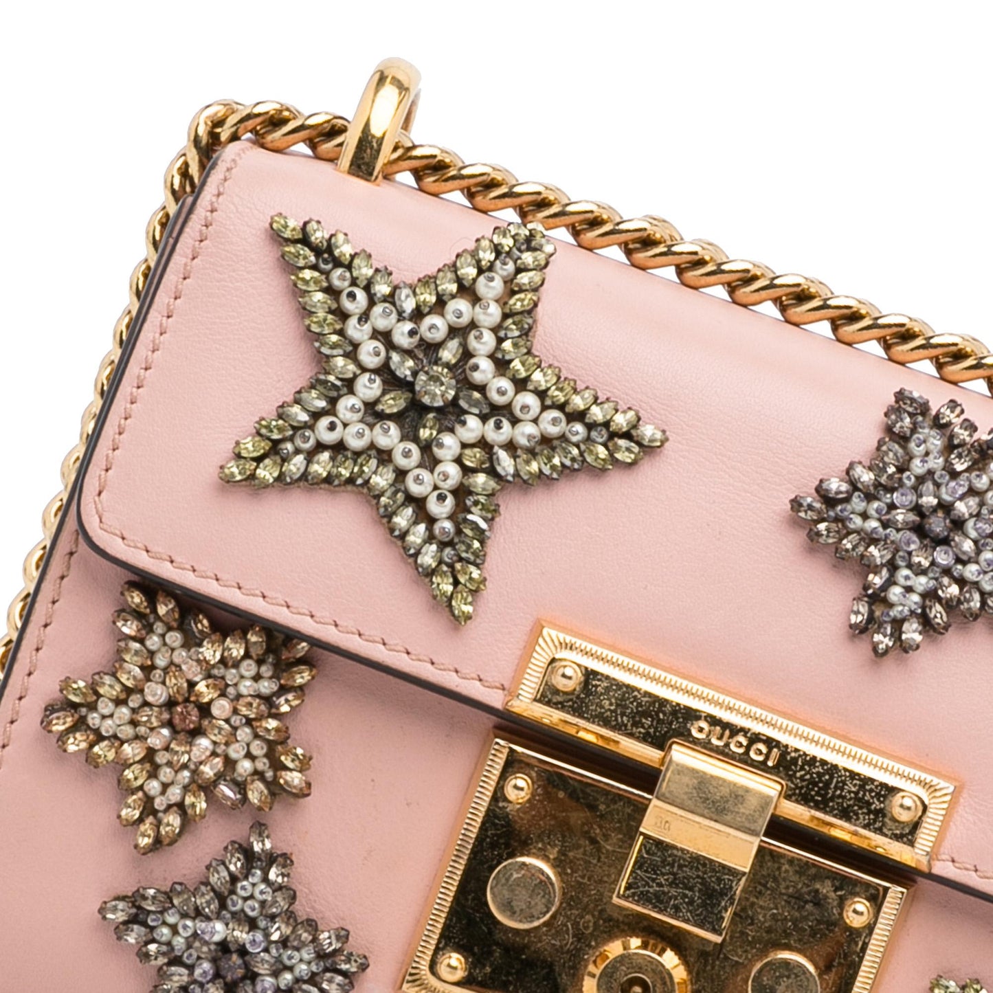 Gucci Padlock Crystal Embelished Crossbody Bag (SHG-IbIDVW)