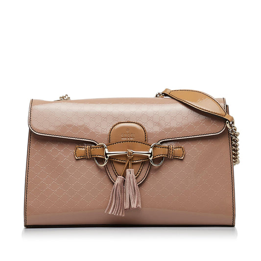 Gucci Patent Microguccissima Emily Shoulder Bag (SHG-jKZF4b)