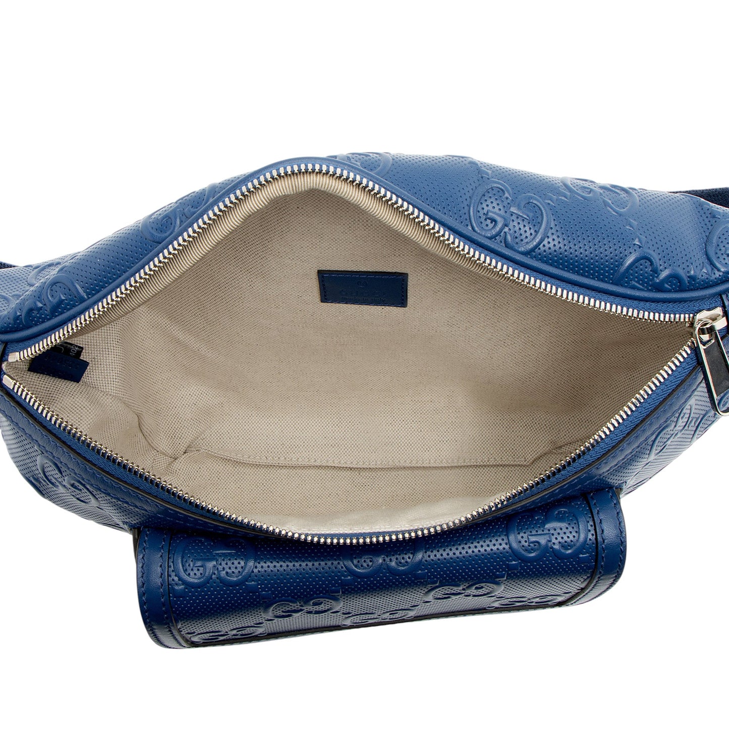 Gucci GG Perforated Embossed Leather Pocket Belt Bag