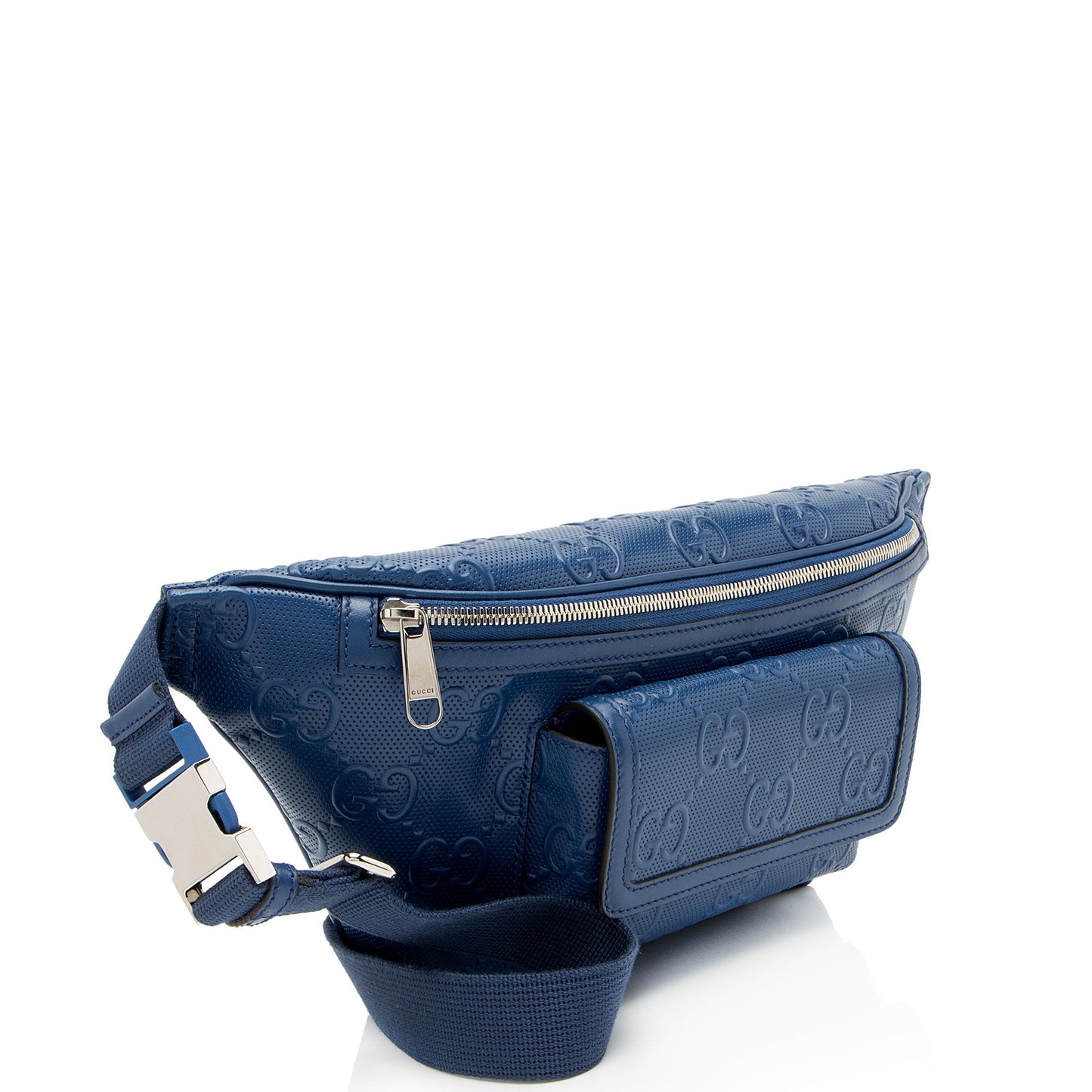 Gucci GG Perforated Embossed Leather Pocket Belt Bag