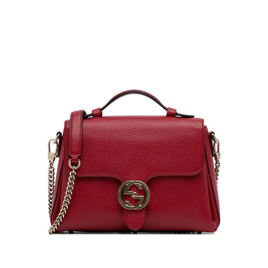 Gucci Small Dollar Calf Interlocking G Satchel (SHG-Pgcutx)