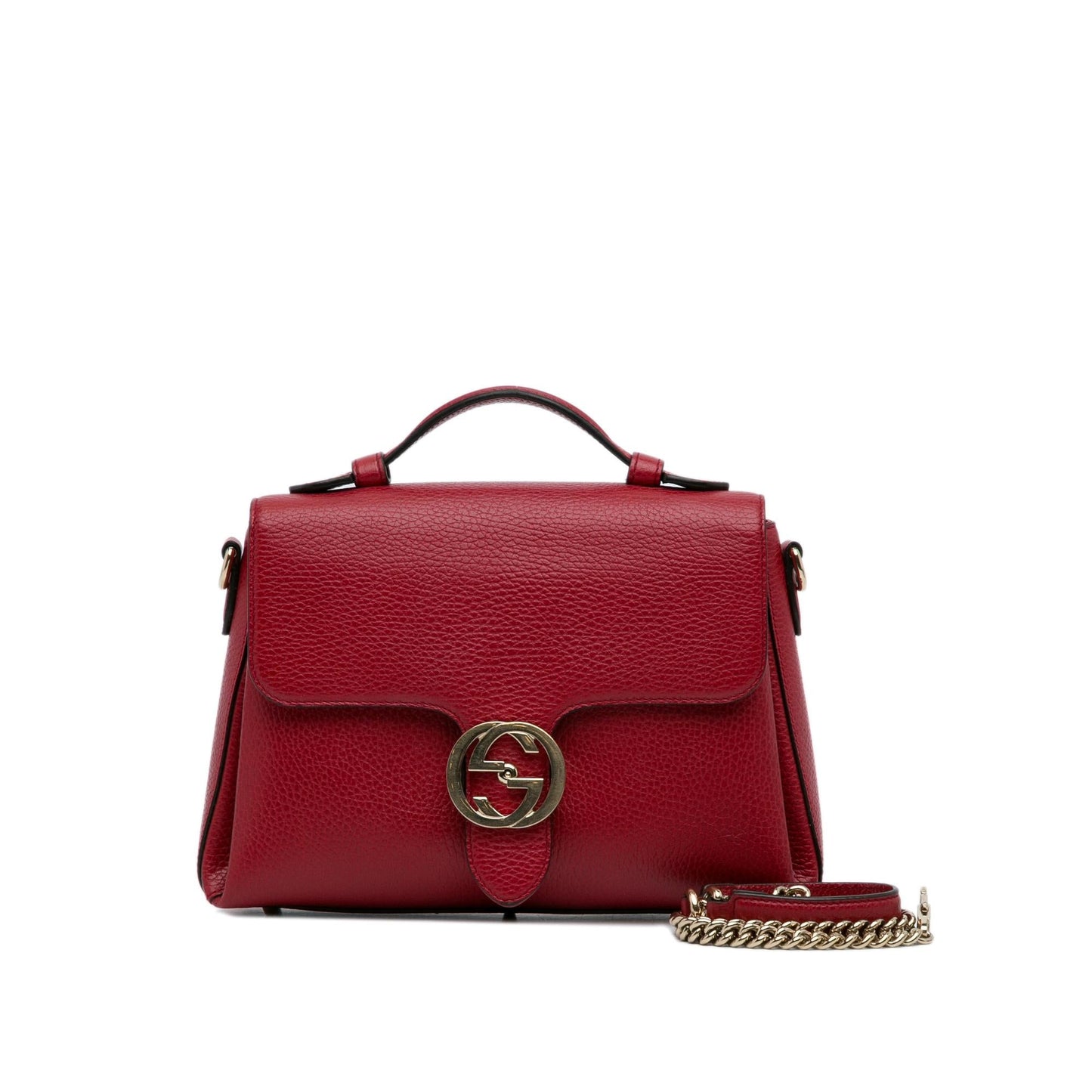 Gucci Small Dollar Calf Interlocking G Satchel (SHG-Pgcutx)