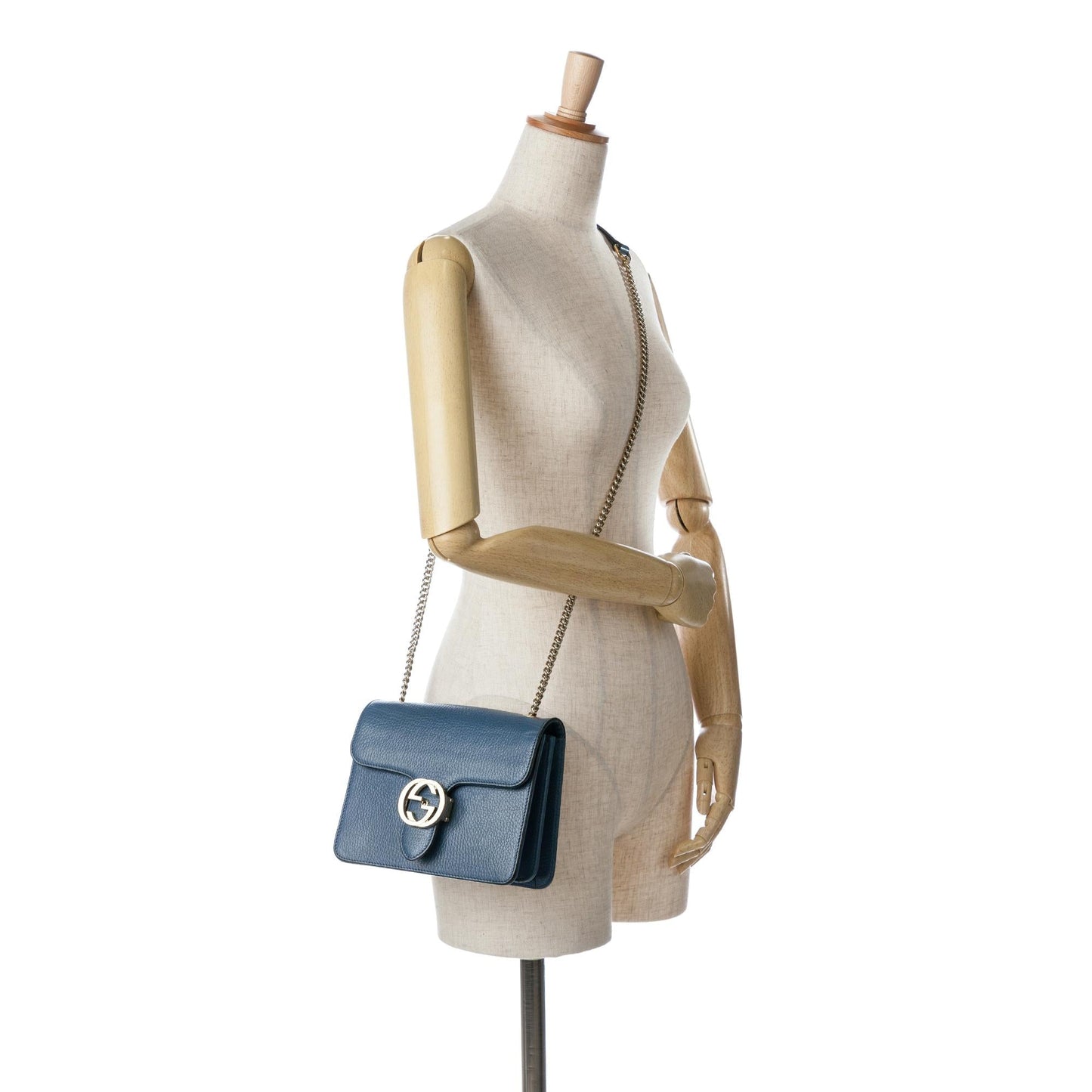 Gucci Small Dollar Calfskin Interlocking G Crossbody (SHG-Ew07VO)