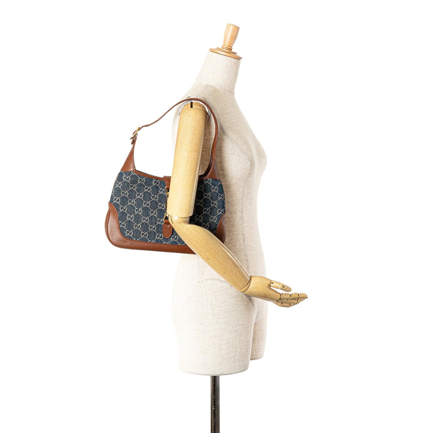Gucci Small GG Denim Jackie 1961 Crossbody