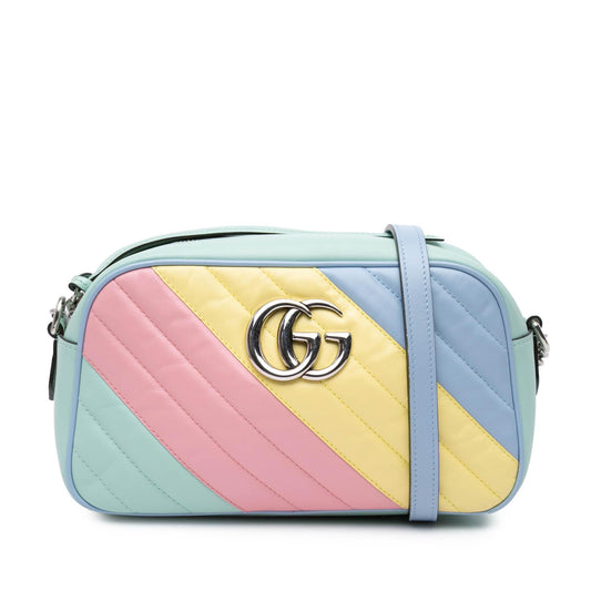 Gucci Small GG Marmont Diagonal Matelasse Leather Crossbody