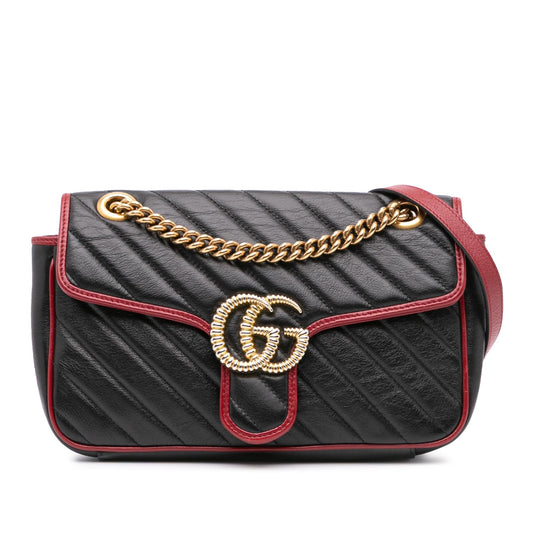 Gucci Small GG Marmont Matelasse  Leather Torchon Flap Crossbody