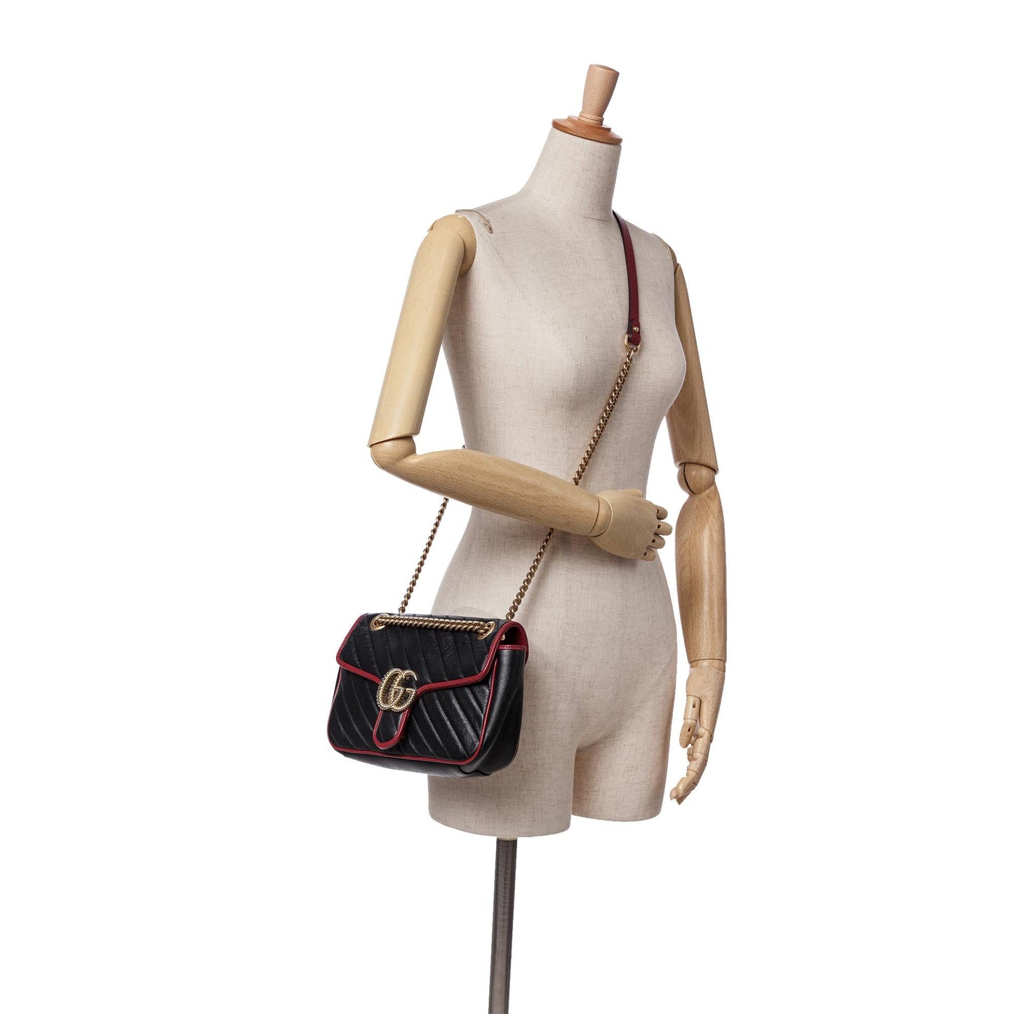 Gucci Small GG Marmont Matelasse  Leather Torchon Flap Crossbody