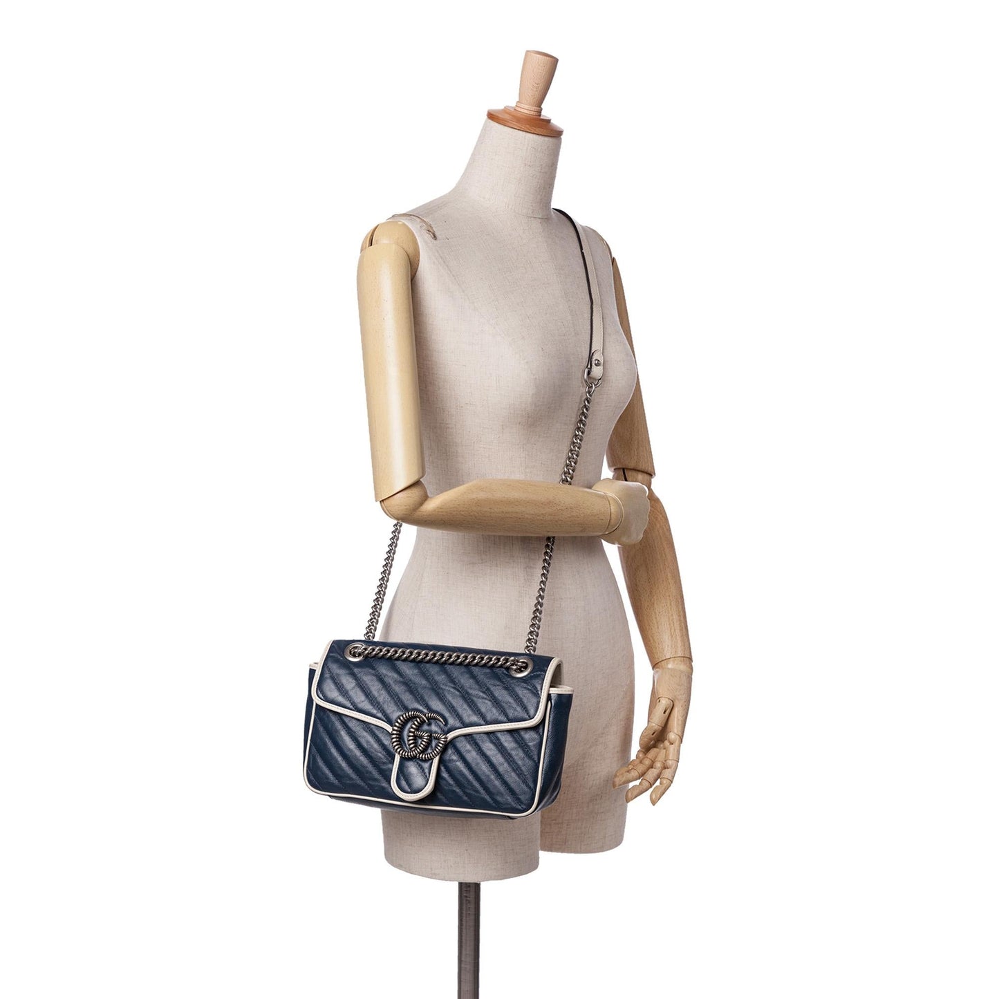 Gucci Small GG Marmont Matelasse Leather Torchon Flap Crossbody