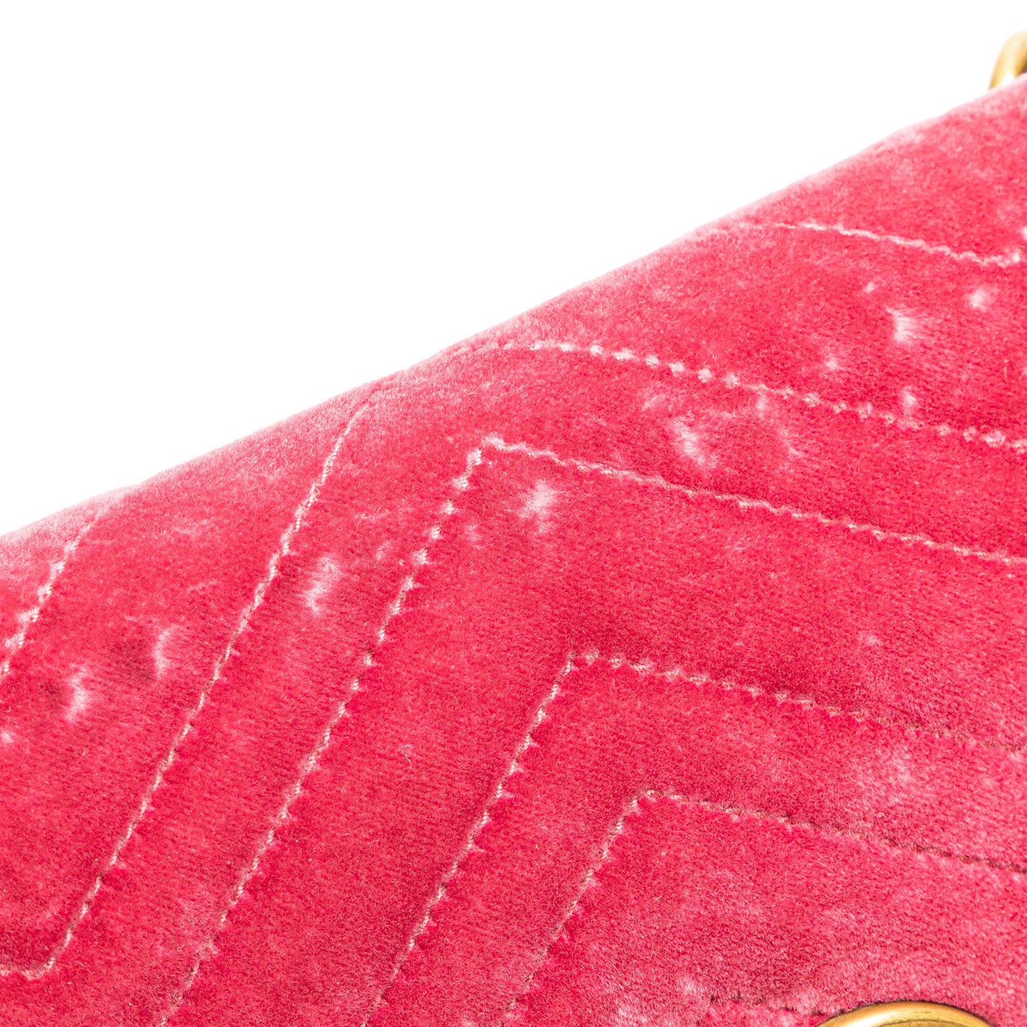 Gucci Small GG Marmont Matelasse Velvet Flap Crossbody