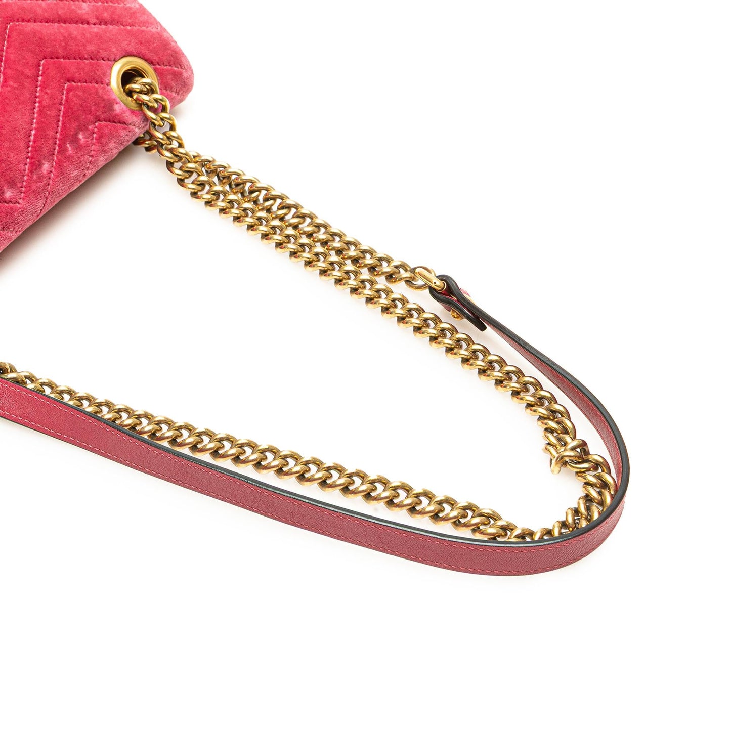 Gucci Small GG Marmont Matelasse Velvet Flap Crossbody