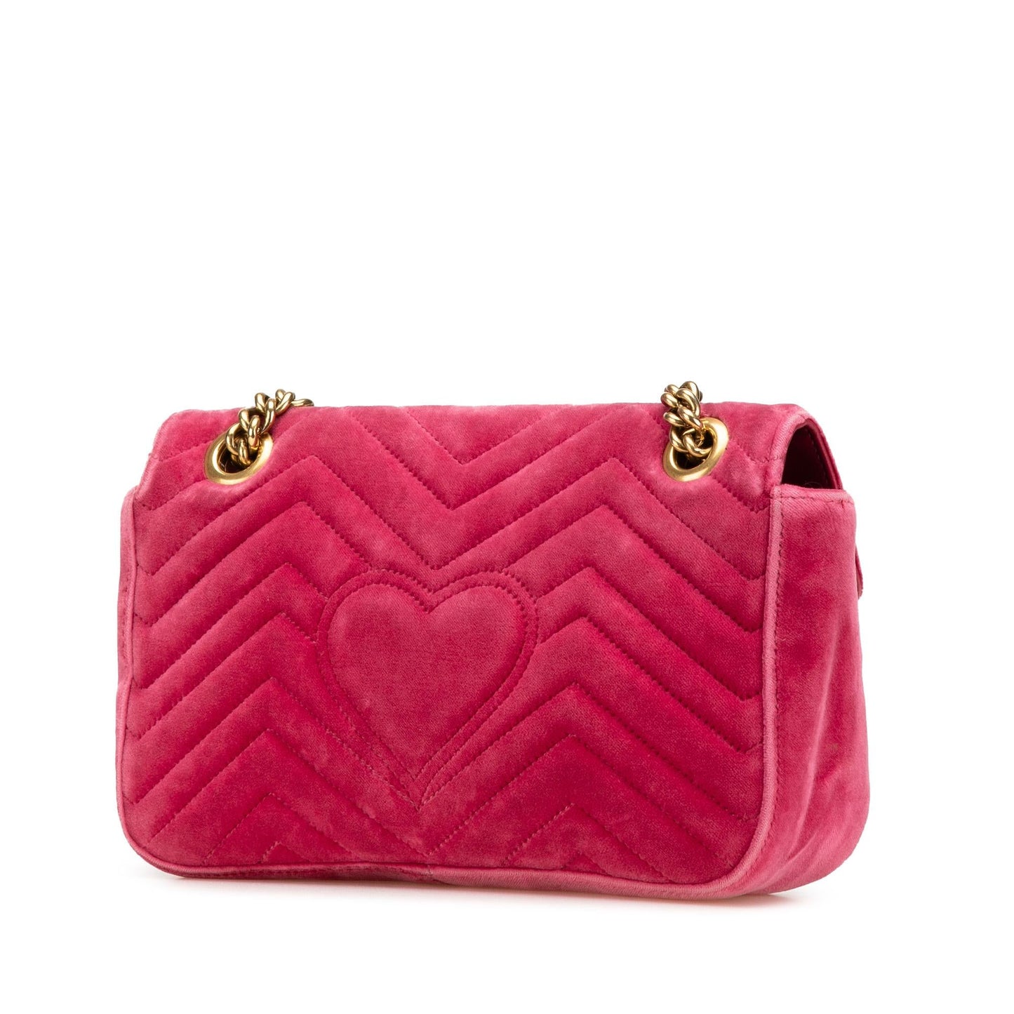 Gucci Small GG Marmont Matelasse Velvet Flap Crossbody
