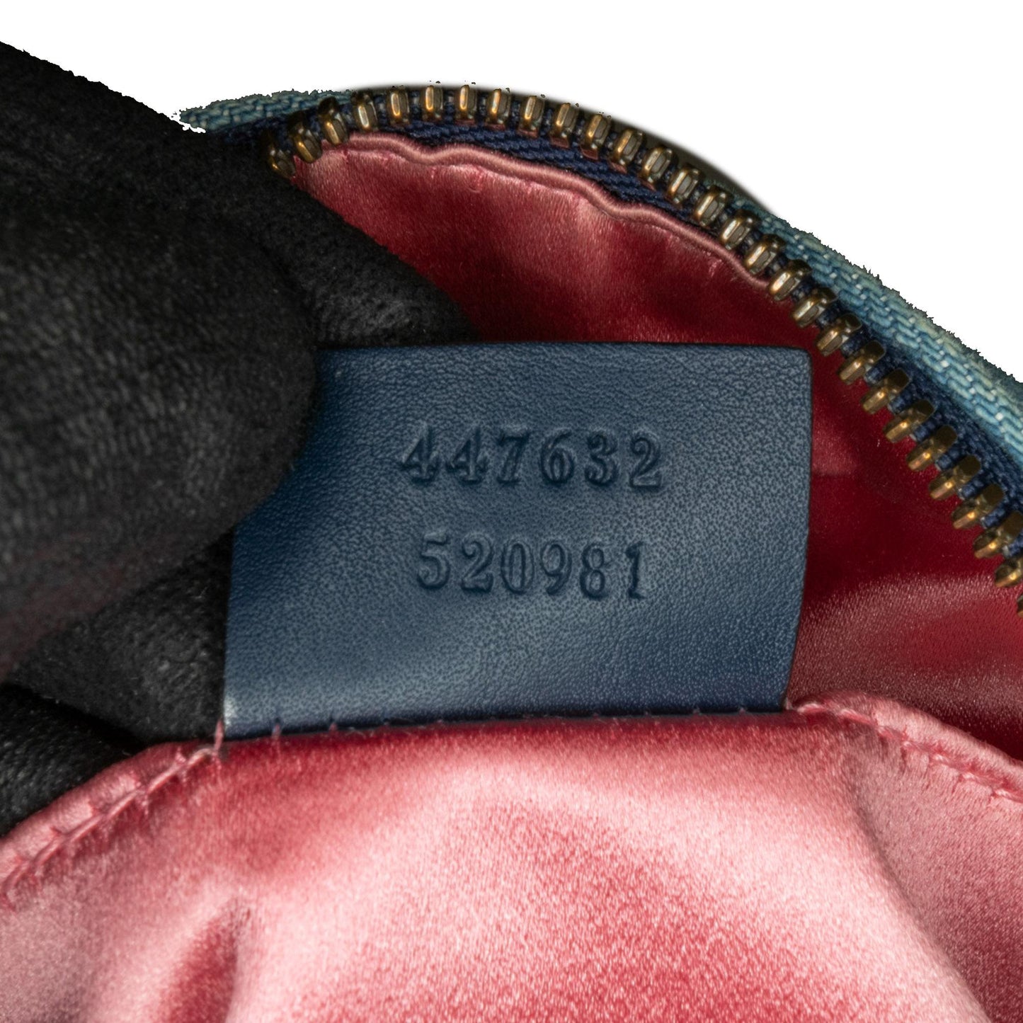 Gucci Small GG Marmont Pearl Studded Denim Crossbody Bag (SHG-phY0r4)