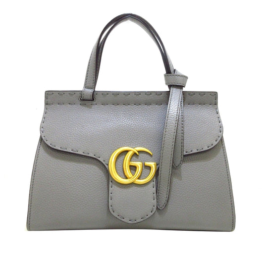 Gucci Small GG Marmont Top Handle Satchel (SHG-Raao4V)