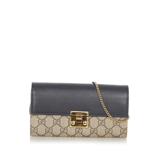 Gucci Small GG Supreme Padlock Crossbody Bag