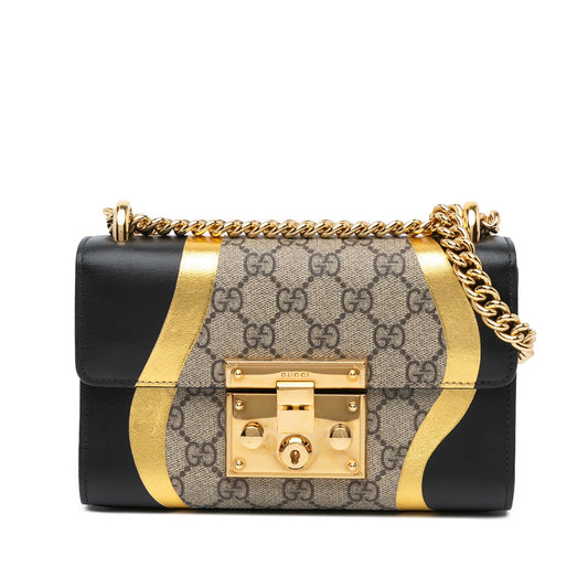 Gucci Small GG Supreme Padlock Crossbody (SHG-hHAWjM)
