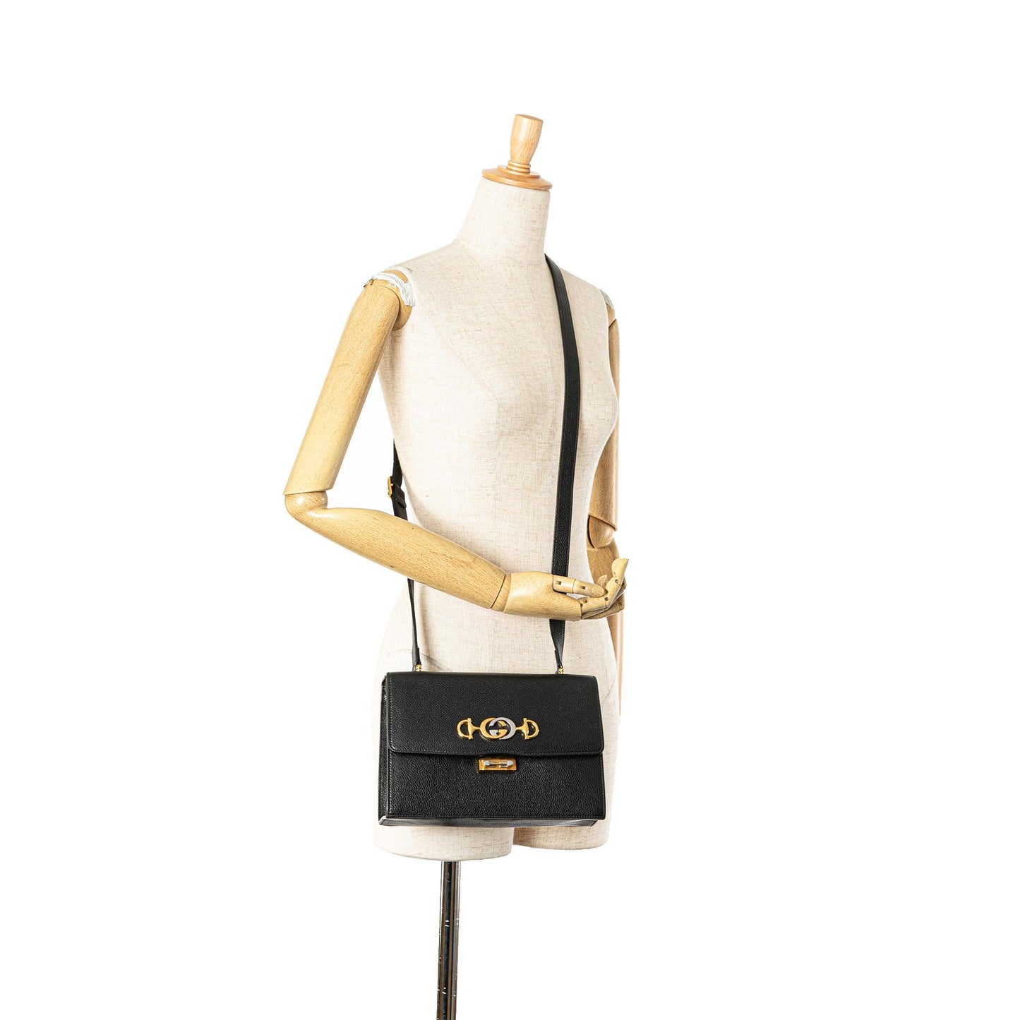 Gucci Small Grainy Calfskin Zumi Flap Crossbody