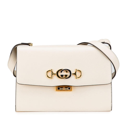 Gucci Small Grainy Calfskin Zumi Flap Crossbody