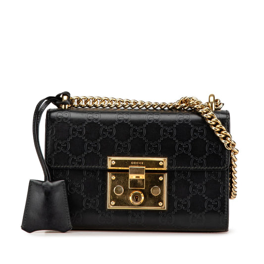 Gucci Small Guccissima Padlock Crossbody