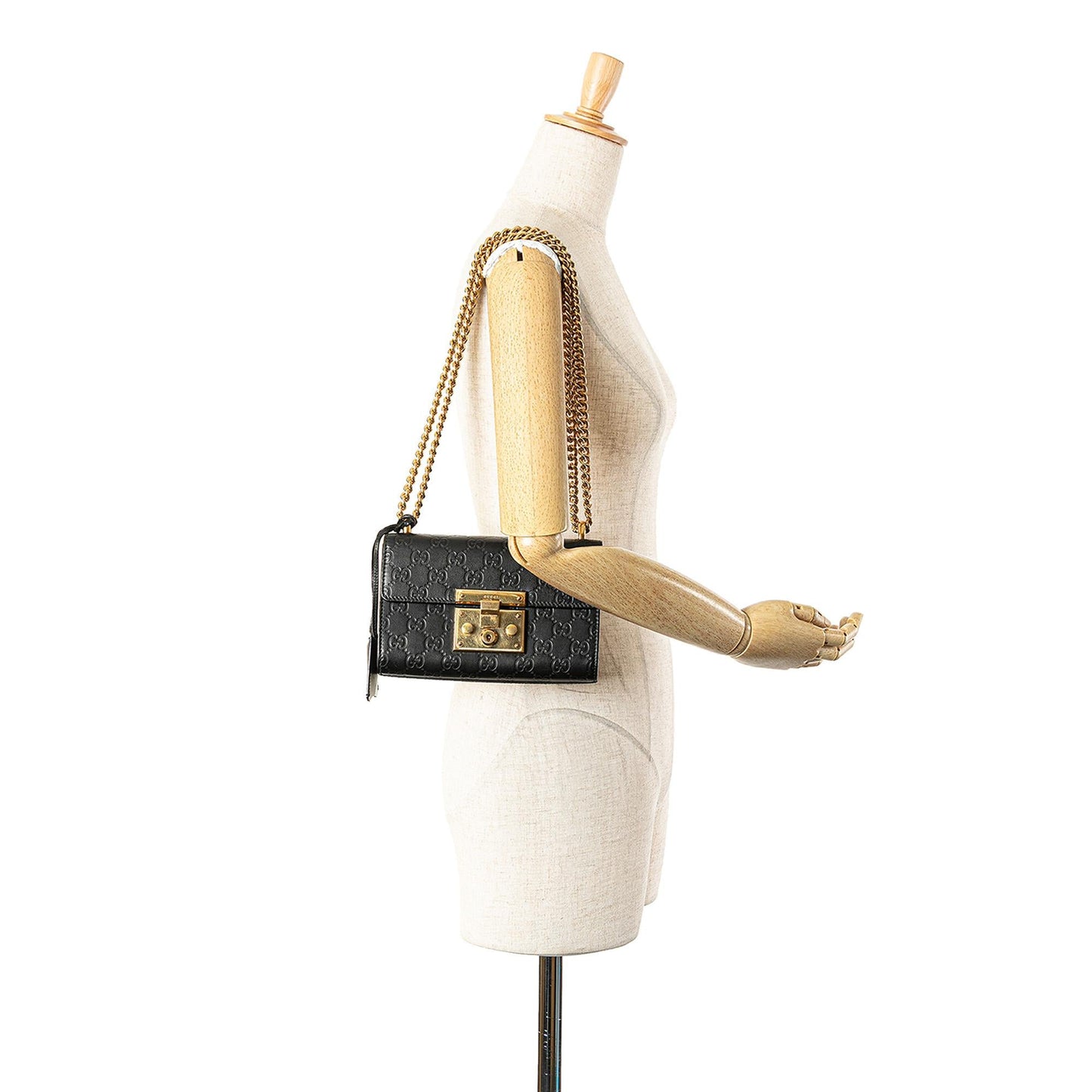 Gucci Small Guccissima Padlock Crossbody