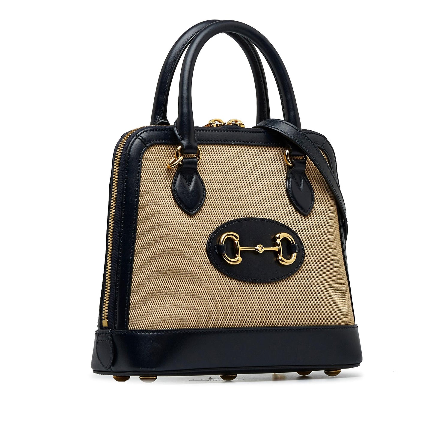 Gucci Small Horsebit 1955 Canvas Top Handle (SHG-QIxwtd)