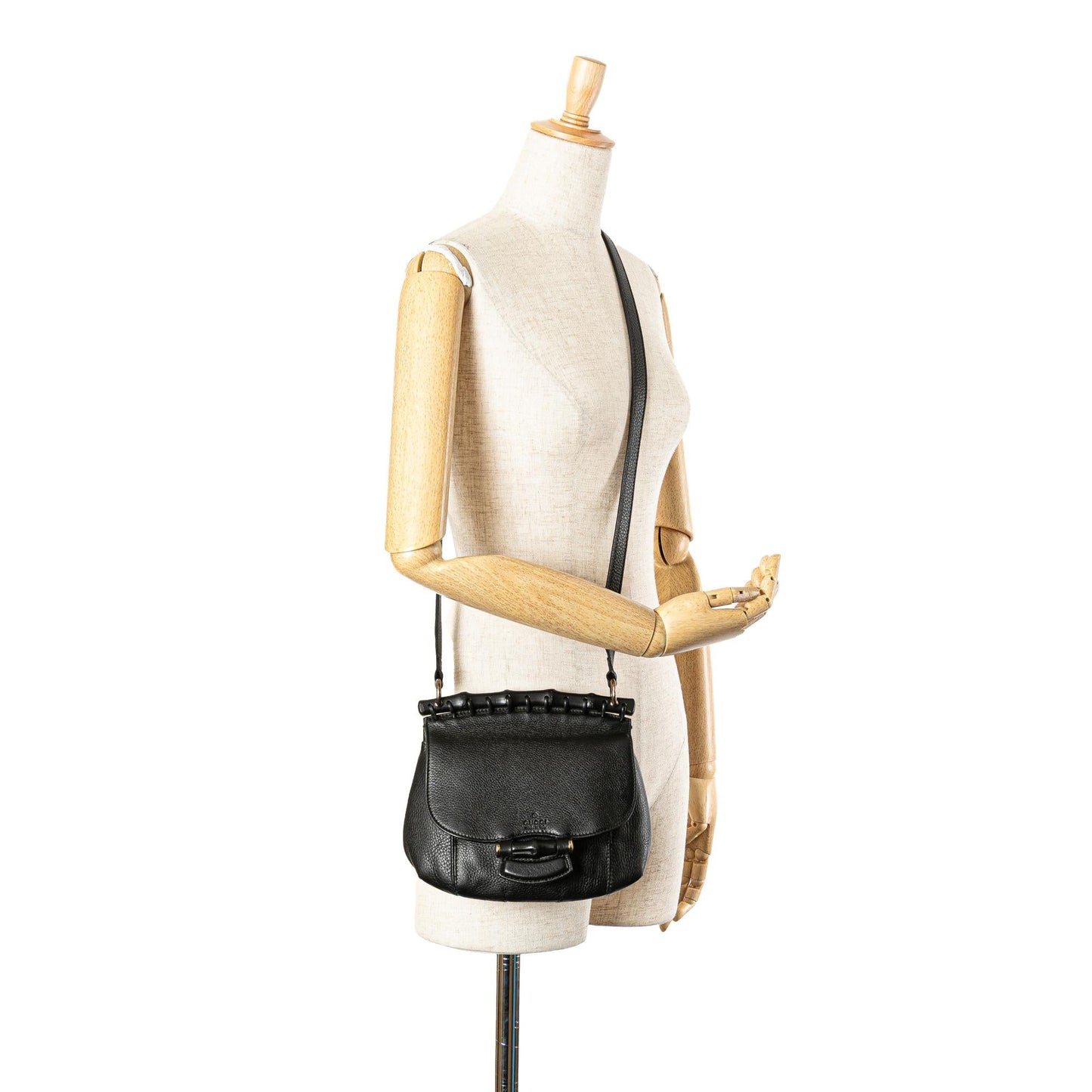 Gucci Small Leather Bamboo Nouveau Fringe Crossbody